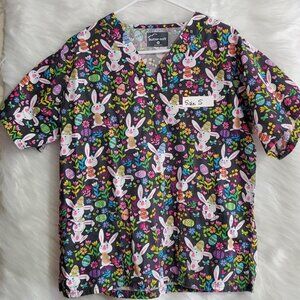 Almost new holiday scrub tops and jackets